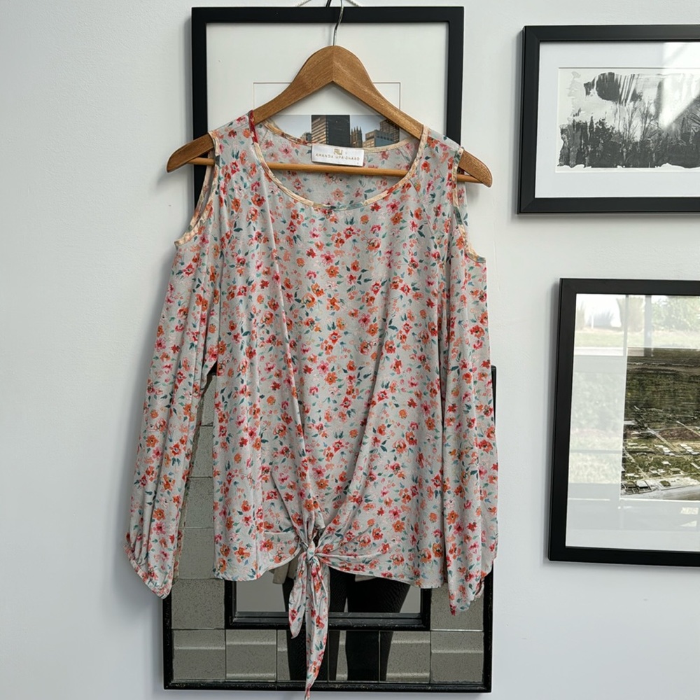 Amanda Uprichard Floral Silk Blouse